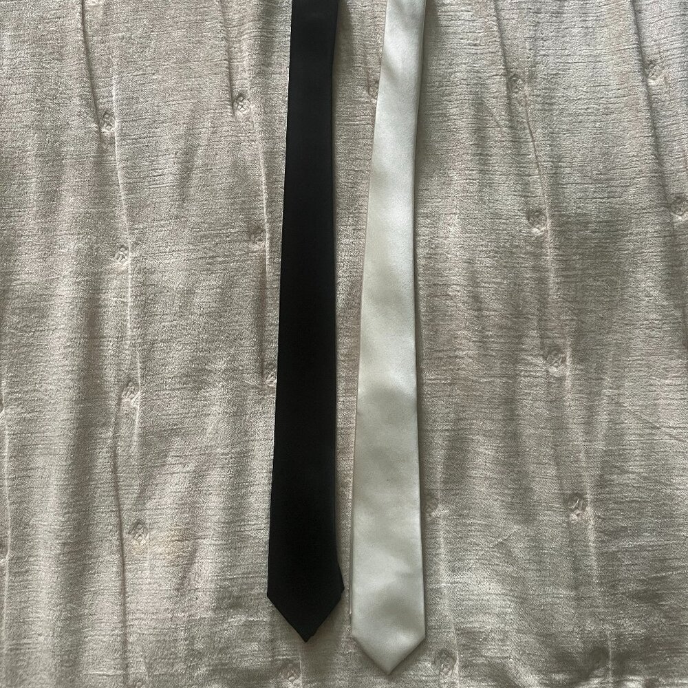 Two Boys Ties - Cream & Black